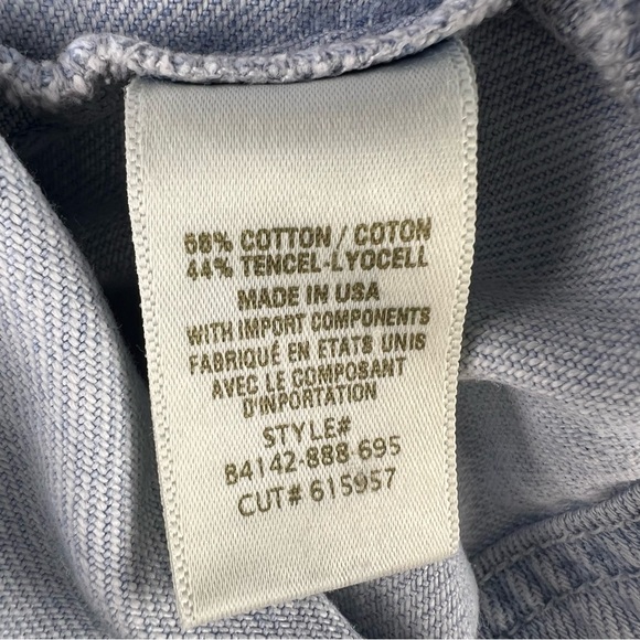 Bella Dahl Cropped Light Wash Denim Jacket Cotton Tencel Utility Western - Picture 14 of 15